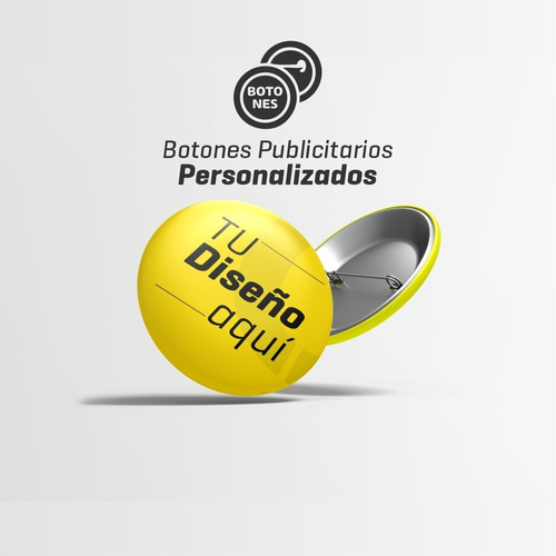 Boton Publicitario, Pin, Prendedor, 4.4cm, Paqx20und