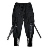 Bolsillos Hombre Jogger Hip Hop Cargo Pantalones