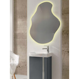 Espejo De  Baño Tocador 90x58cm Luz Biled Mancha Elegante 