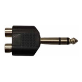 Ficha Adaptadora Doble Hembra Rca  A Plug 6.5 Mm Stereo