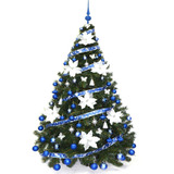 Árbol De Navidad Premium 2,10 Con Adornos Azul. Sheshu!!!