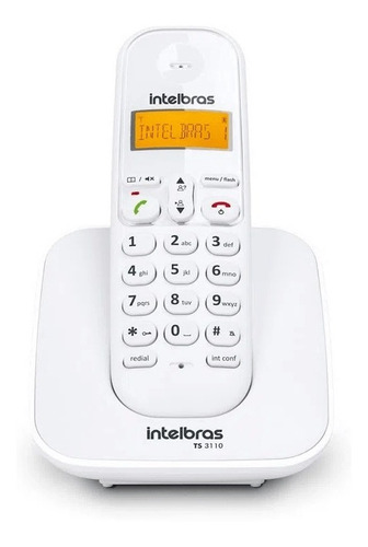 Telefone S Fio Com Identificador Intelbras Ts 3110 - Branco 