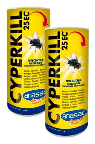 2 X Cyperkill 25ec Control Pulgas Plagas Interiorexterior Np