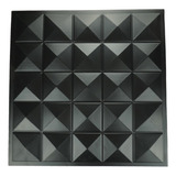 Panel 3d Decorativo 50x50cm Negro Pared Wall 12 Piezas 