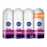 Antitranspirante Nivea Aclarado Natural 4 Pzas De 50ml C/u  