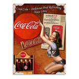 Cuadro Decorativo En Mdf De 50 * 35 Cm Coca Cola Retro 1