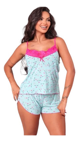 Pijama Baby Doll Feminino Lingerie Sexy Confortável Oferta