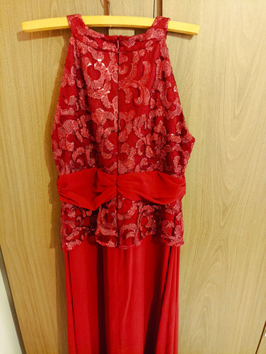 Vestido Para Festas Longo Cor Marsala Tam. G