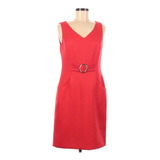 El Armario De Anna Limpia Dcloset Vestido Casual Tahari Rojo