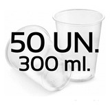 Vasos Plasticos Trasnparente Desechable 300ml 50 Unidades