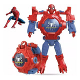 Spiderman Reloj Digital + Proyector De 21 Figuras! Juguete