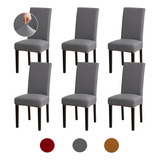 6 Pzas Fundas Elástica Protectora De Silla Comedor Removible