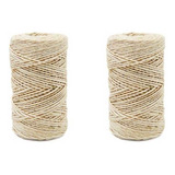 2 Peças Barbante Fio Sisal 2mm - 500mts Para Artesanato