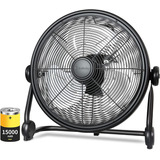 Ventilador Recargable Grande De Suelo Inalambrico Metal