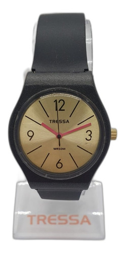 Reloj Tressa Funny Negro C/dorado Wr 50m Ag Of Casiocentro