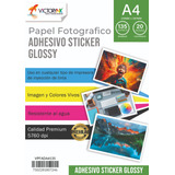 Papel Fotografico Adhesivo Sticker Glossy A4 /20 Hojas 120g