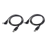 2x 90 ° De Ángulo Cable De Impresora Usb2.0 Enchufe -b