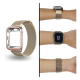 Correa Metálica Milanese + Case Protector Para Apple Watch