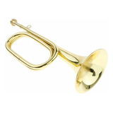 Cuerno De Trompeta Mini Bugle De Latón Dorado Para