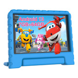 Tablet Para Niños7''android 13 7gb+64gb Wifi Bt5.0 Con Funda