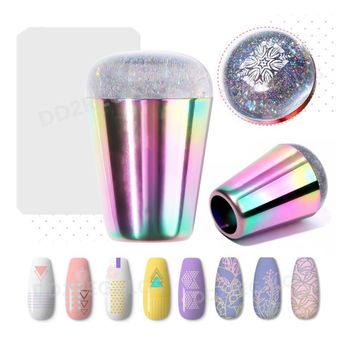 Sello Para Stamping Rainbows Tornasolado Brillante Pretty