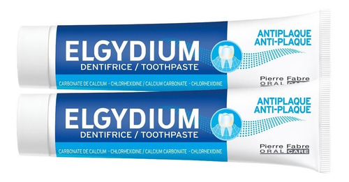 Pack 2 Elgydium Antiplaca Pasta Dental 75ml Dentífrico Placa