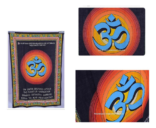 Aum Tapiz India Om Yoga Chakra Colgante De Pared Hippie B2