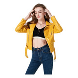 Chaqueta De Cuero De Corte Ajustado Para Primavera Y Otoño