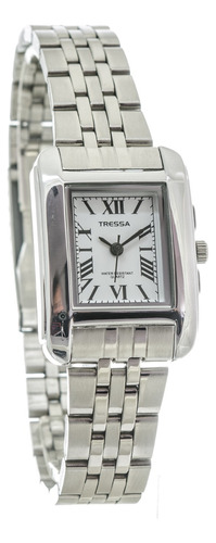 Reloj Tressa Dama Rectangular Plateado  Garantía Oficial 