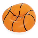 Sillón Infantil Inflable Puff Balón De Basketball Silla Aire