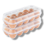 Huevera Set X 2 Contenedor Huevos Organizador Apilable