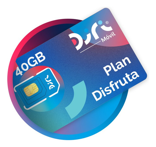 Diri Sim Recargable Disfruta 40gb + Redes 30 Días Chip