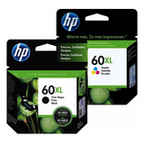 Kit Cartucho De Tinta Xl Hp 60 Black 60 Color Xl Original