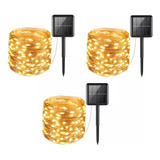  Guirnalda Alambre Hada Pack X3 De 100 Led 10 Mts  Cálida