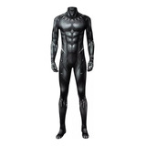 Fantasia Pantera Negra Masculina Adulto Macacão 3d + Máscara