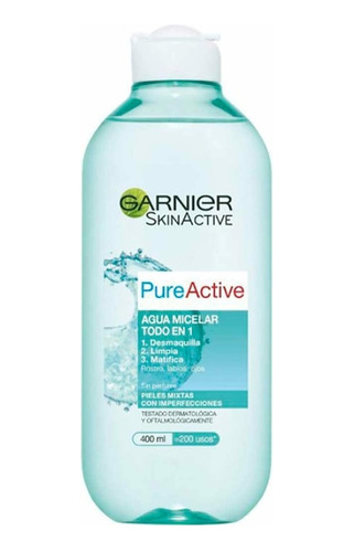 Garnier Skin Active Agua Micelar 400ml Pieles Mixtas A Grasa