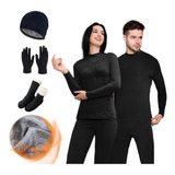 Kit Frio Blusa + Calca Termica Luvas Meias E Touca Quente