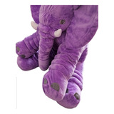 Almohada De Apego Peluche Elefante Violeta 60 Cm