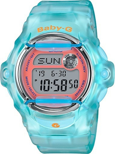 Reloj Casio G-shock Baby-g Original Para Mujer E-watch Color De La Correa Azul