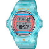Reloj Casio G-shock Baby-g Original Para Mujer E-watch Color De La Correa Azul