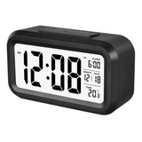 Reloj Despertador Digital C/ Sensor Luz Alarma Temperatura