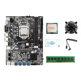 Kit De Placa Base B75 8usb Btc Mining, Cpu, Ventilador, 4 G