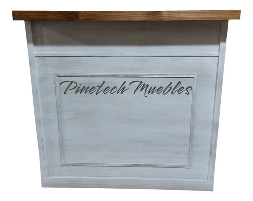 Mostrador 120cm Blanco Vintage Pinetech Muebles