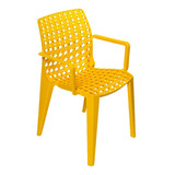 Silla Para Restaurante Con Brazos En Polipropileno Color De La Estructura De La Silla Amarillo