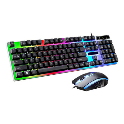 Kit Combo Teclado Mouse Gamer Usb Rgb Computador Notebook Pc