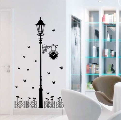 Vinil Decorativo Farol Reloj Del Tiempo Para Pared