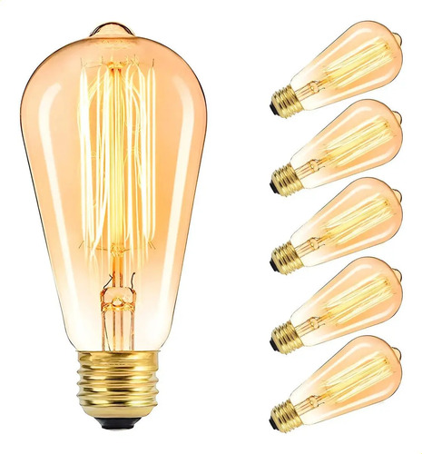 6pcs Bombillas Led Edison Vintage Para E26 E27 De