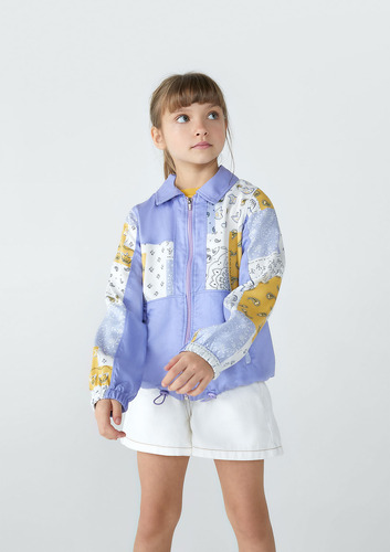 Jaqueta Infantil Menina Estampada Em Viscose Hering Kids