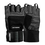 Guantes Fitness Extreme Proyec C Muñequera De Cuero Natural