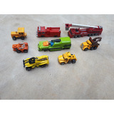 8 Camiones  Grúabomberos Tipo Micro Machines Hot Wheels Etc